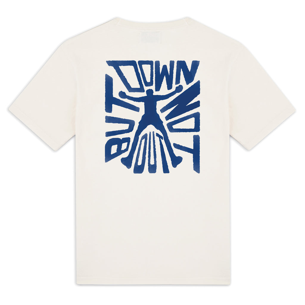Down But Not Out Graphic Boxing T-Shirt - Men's Tee - Gyr White