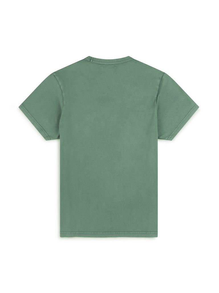 Admiral Aylestone heavyweight t-shirt in Ciris green Wash - Back