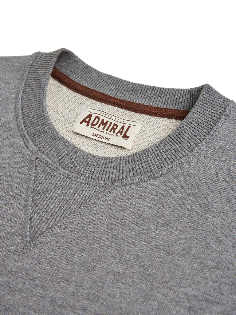 Flat Lay Detail Collar - Admiral Sporting Goods Wigston Sweatshirt (Grey Marl)