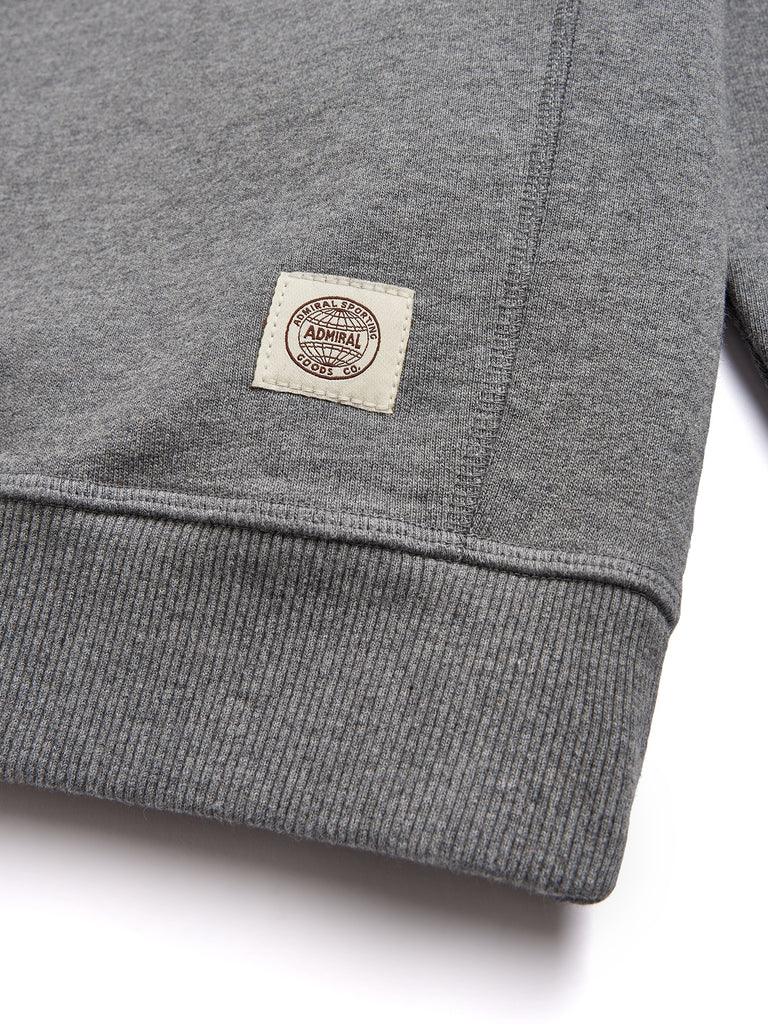 Flat Lay Detail Branding- Admiral Sporting Goods | Wigston Sweatshirt (Grey Marl)